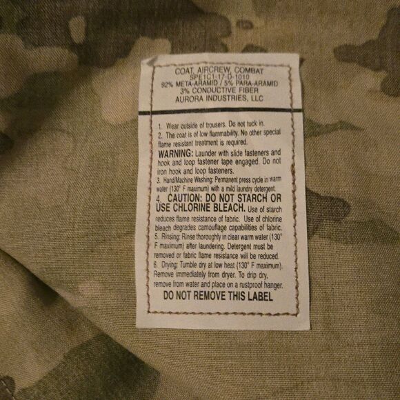 US Army Nato Jacket Medium Short Air Crew Combat Flight Air Force Camo Hunting - Picture 5 of 8
